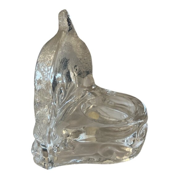 Vintage 1980s–1990s Partylite Expressly for Candle Dolphin Glass Votive Holder - Picture 2 of 5